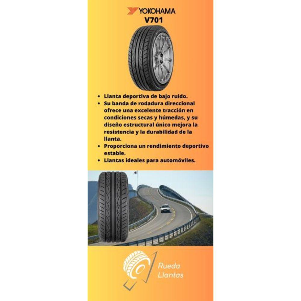 Especificaciones técnicas de LLANTA YOKOHAMA V701 205/55R15 PARA AUTOMÓVILES Ruedallantas Ecuador